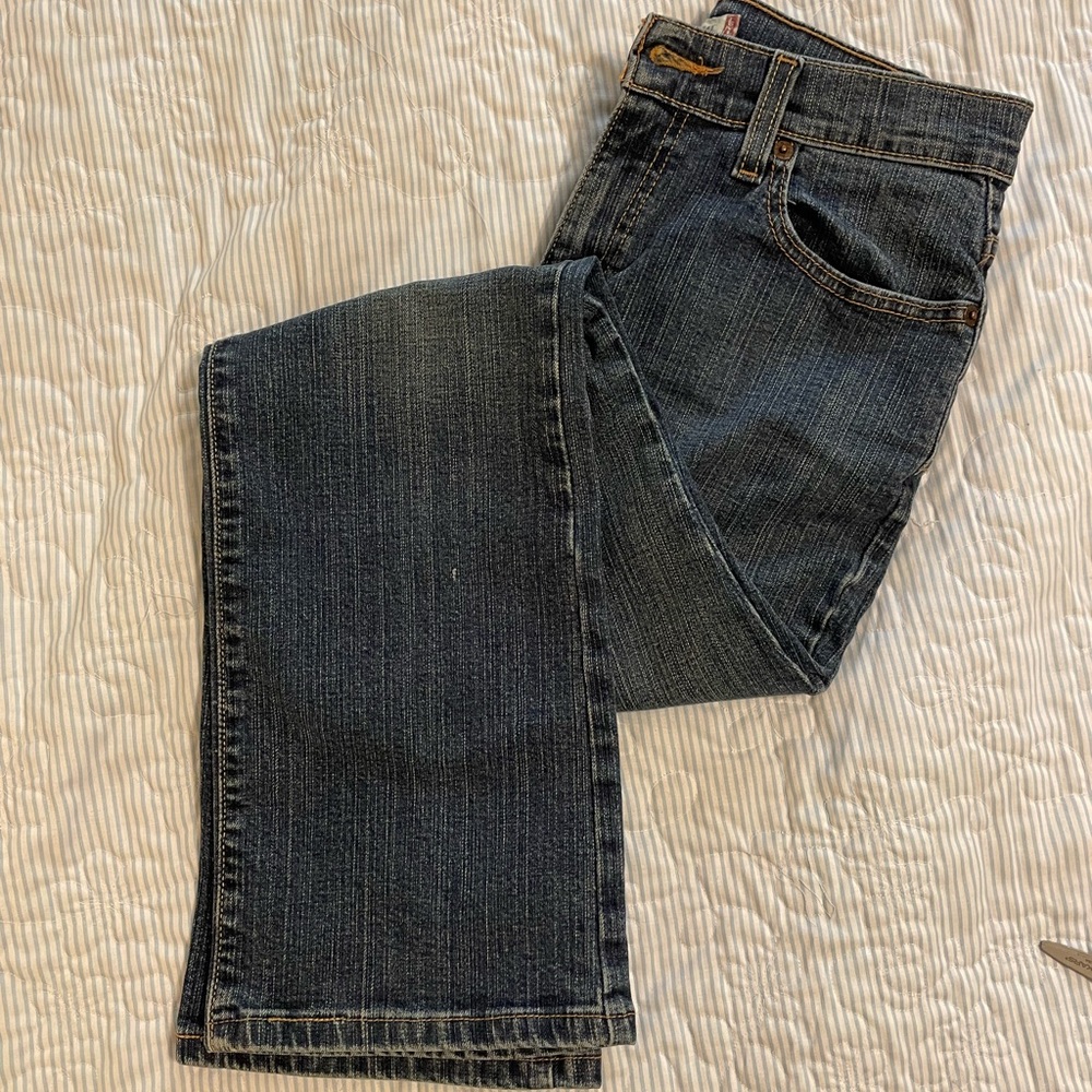 VTG 90's Levi's 550 Relaxed Straight Tapered Leg High Waist Rigid Denim Jean Sz6